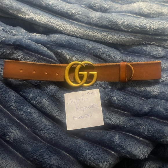 Gucci Brown Leather Belt wide size 70/28 - Picture 1 of 4